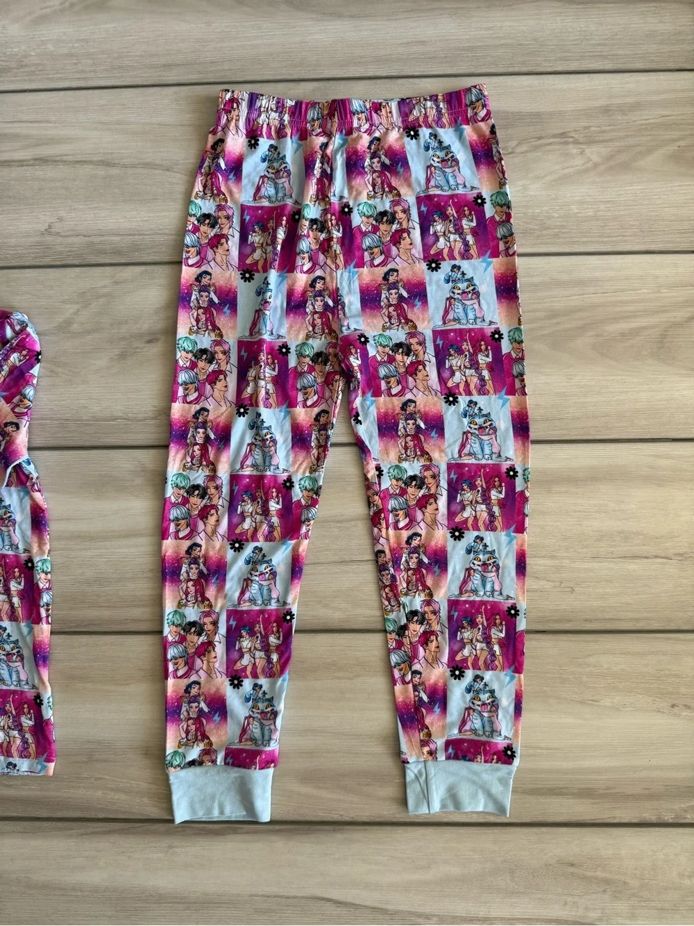 Joyful Kids Bamboo K-Pop Demon Hunters Pajamas Blue Size 7-8T NWOT